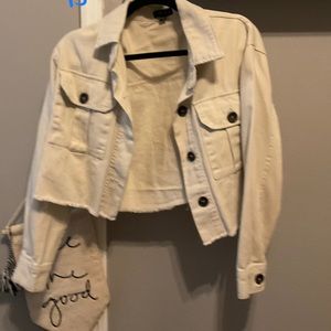 cropped cream jacket